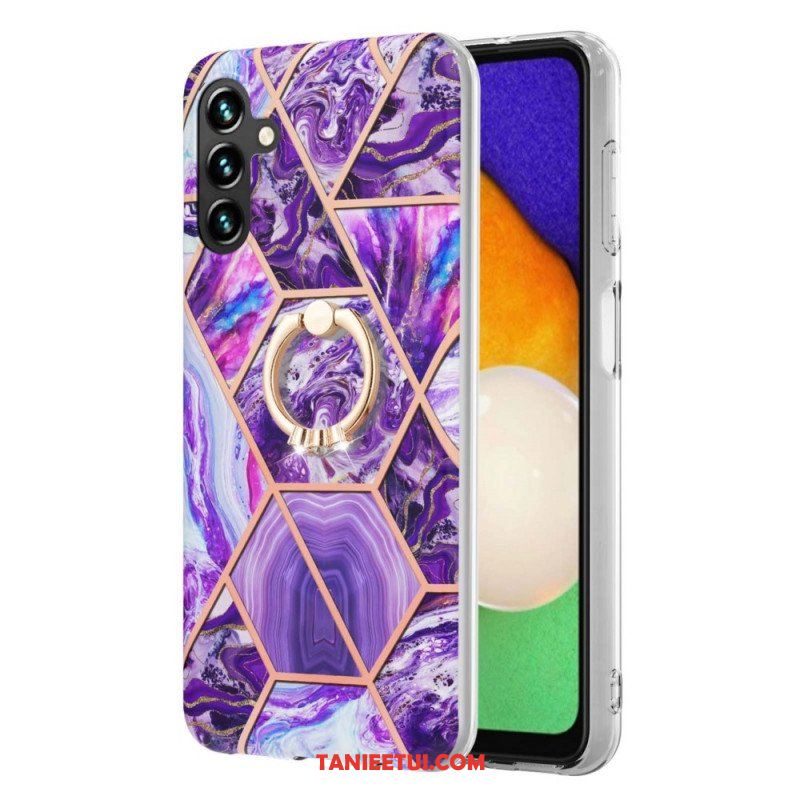 Etui do Samsung Galaxy A13 5G / A04s Geometryczny Marmur Z Podporą Pierścienia