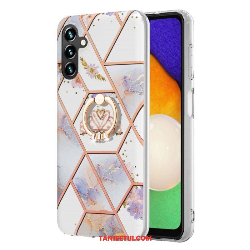 Etui do Samsung Galaxy A13 5G / A04s Marmur Ze Wspornikiem Pierścienia