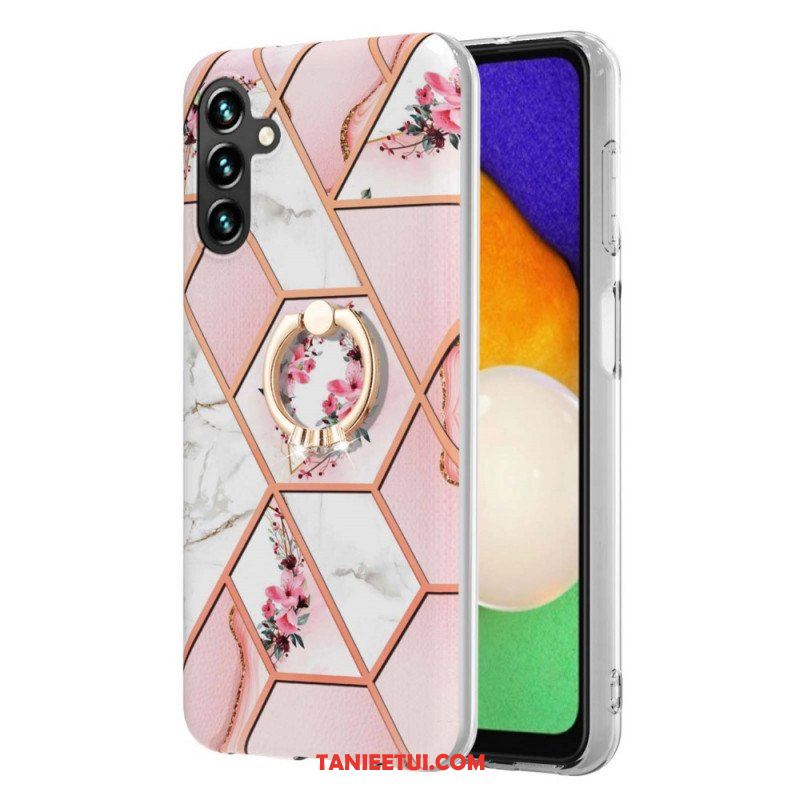 Etui do Samsung Galaxy A13 5G / A04s Marmur Ze Wspornikiem Pierścienia