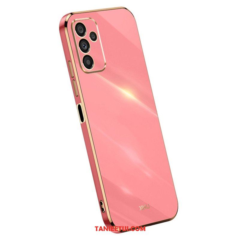 Etui do Samsung Galaxy A14 / A14 5G Silikonowe Złote Krawędzie