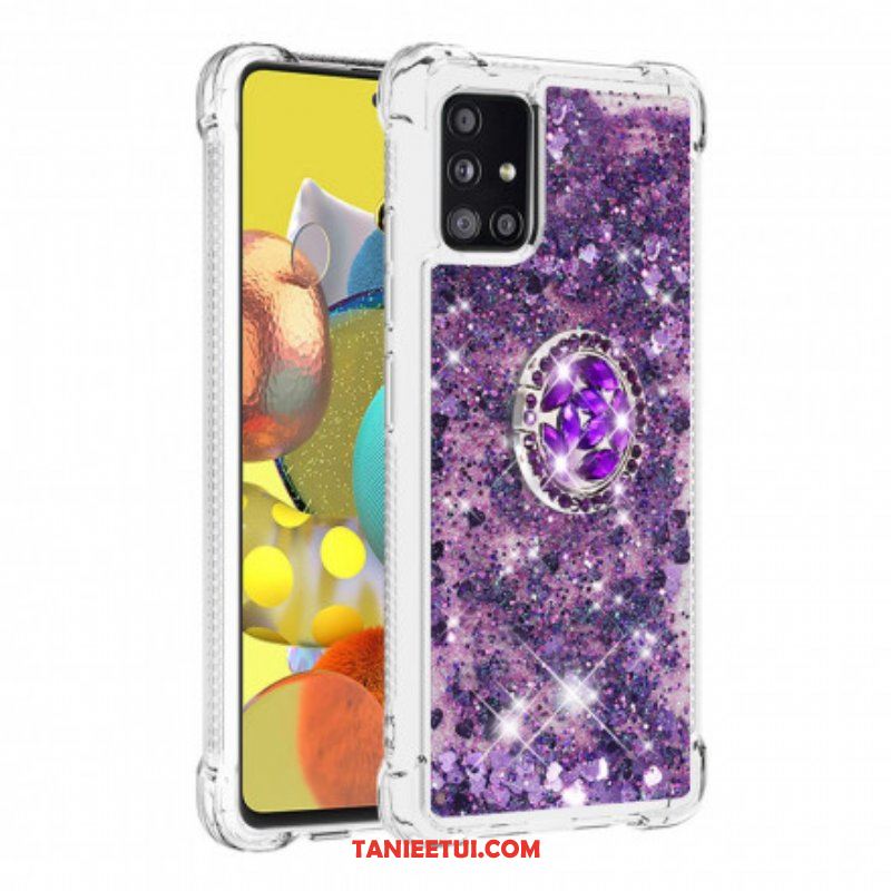 Etui do Samsung Galaxy A51 5G Cekiny Z Podparciem Pierścienia