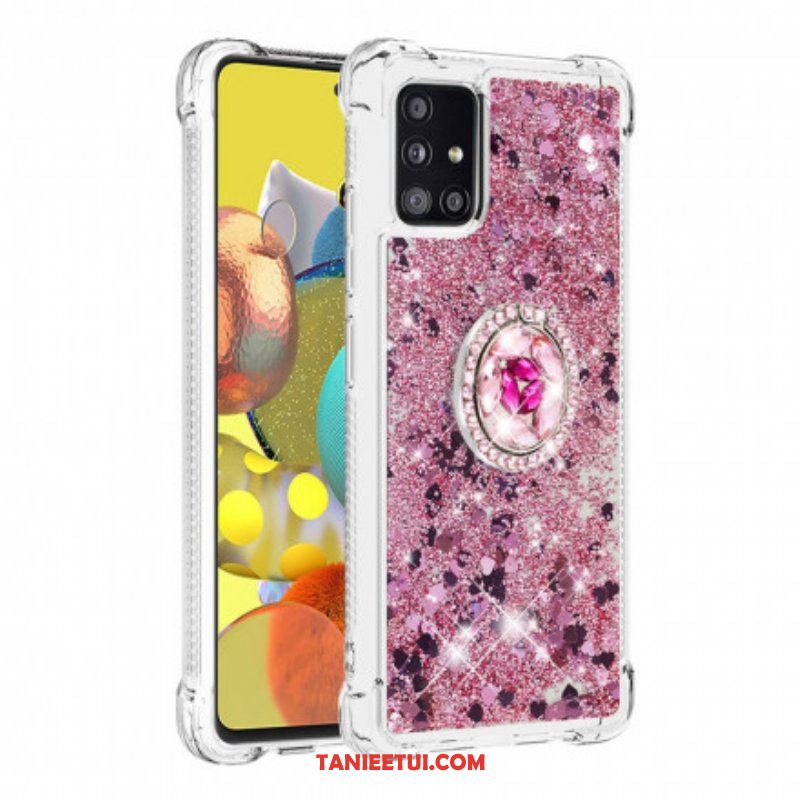 Etui do Samsung Galaxy A51 5G Cekiny Z Podparciem Pierścienia