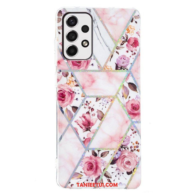 Etui do Samsung Galaxy A53 5G Marmurkowe Kwiaty