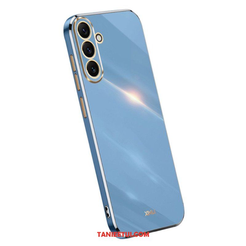 Etui do Samsung Galaxy A54 5G Silikonowe Złote Krawędzie