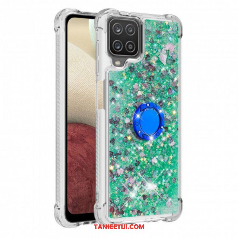 Etui do Samsung Galaxy M12 / A12 Cekiny Z Podparciem Pierścienia