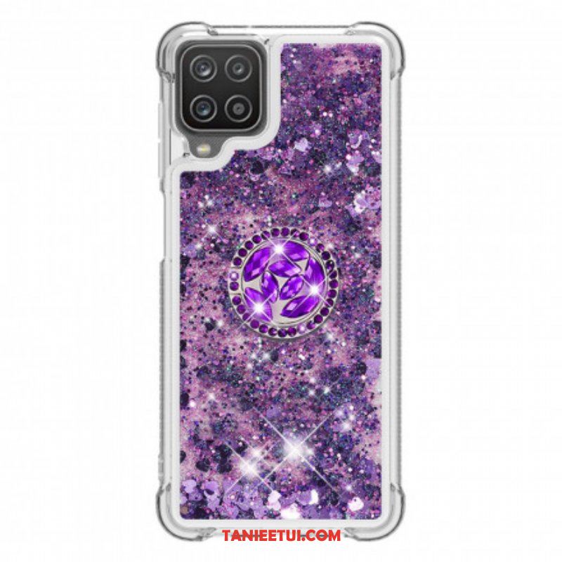 Etui do Samsung Galaxy M12 / A12 Cekiny Z Podparciem Pierścienia