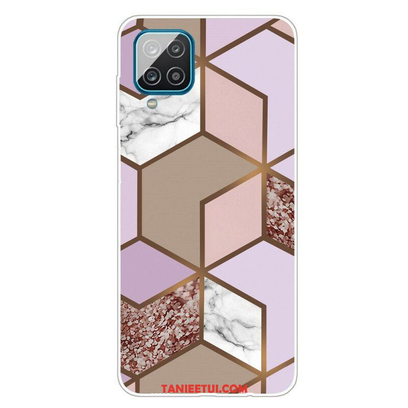 Etui do Samsung Galaxy M12 / A12 Geometryczny Marmur