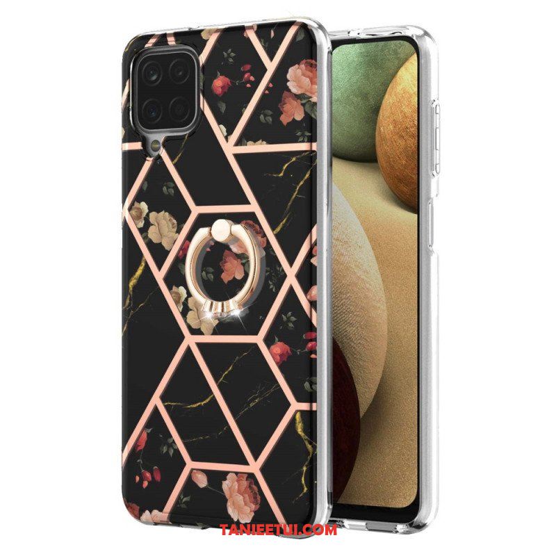 Etui do Samsung Galaxy M12 / A12 Kwiaty Wspornika Pierścieniowego