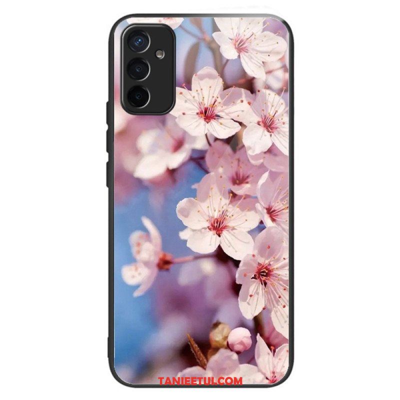 Etui do Samsung Galaxy M13 Kwiaty Ze Szkła Hartowanego