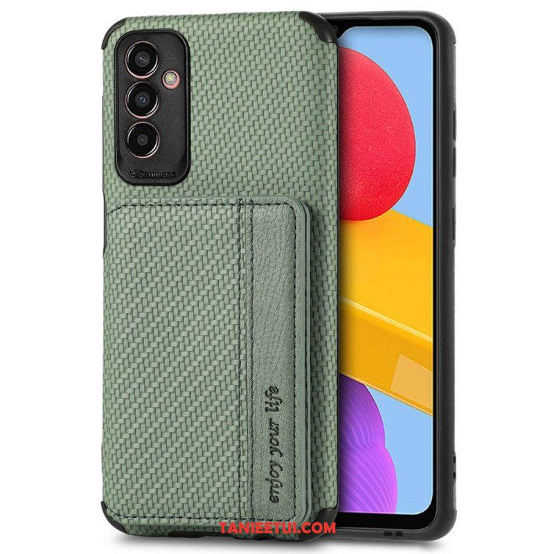 Etui do Samsung Galaxy M13 Portfel Portfel Z Włókna Węglowego I Magnesu