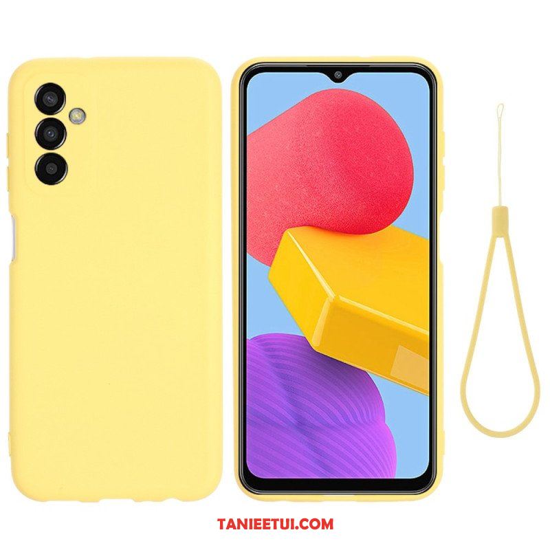 Etui do Samsung Galaxy M13 Płynny Silikon Ze Smyczą