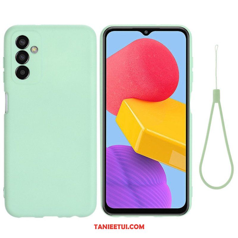 Etui do Samsung Galaxy M13 Płynny Silikon Ze Smyczą