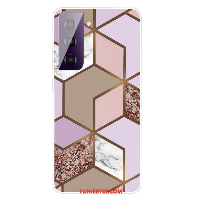 Etui do Samsung Galaxy S21 FE Geometryczny Marmur