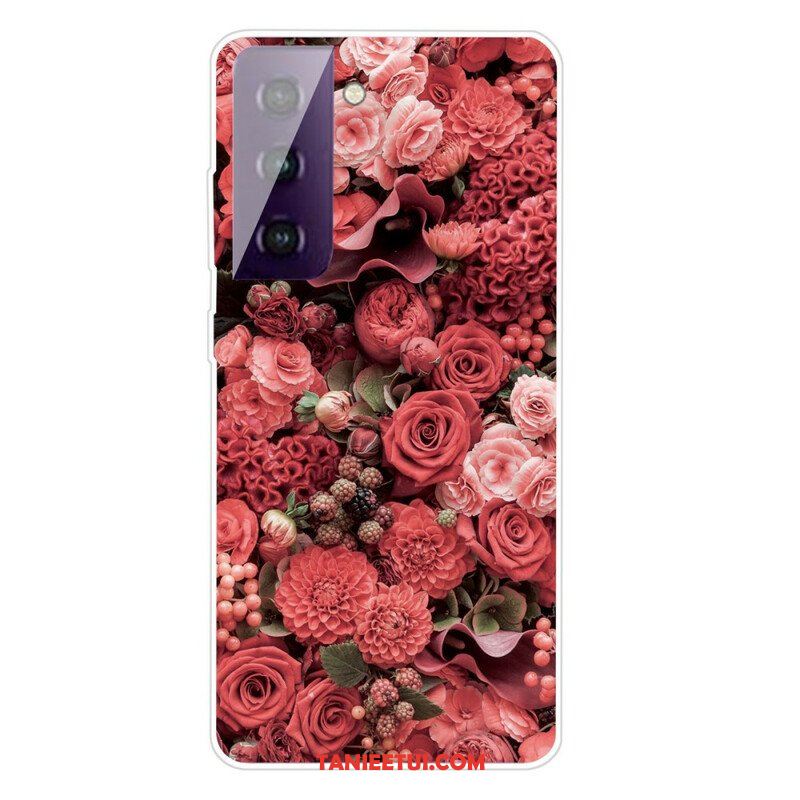 Etui do Samsung Galaxy S21 FE Intensywne Kwiaty