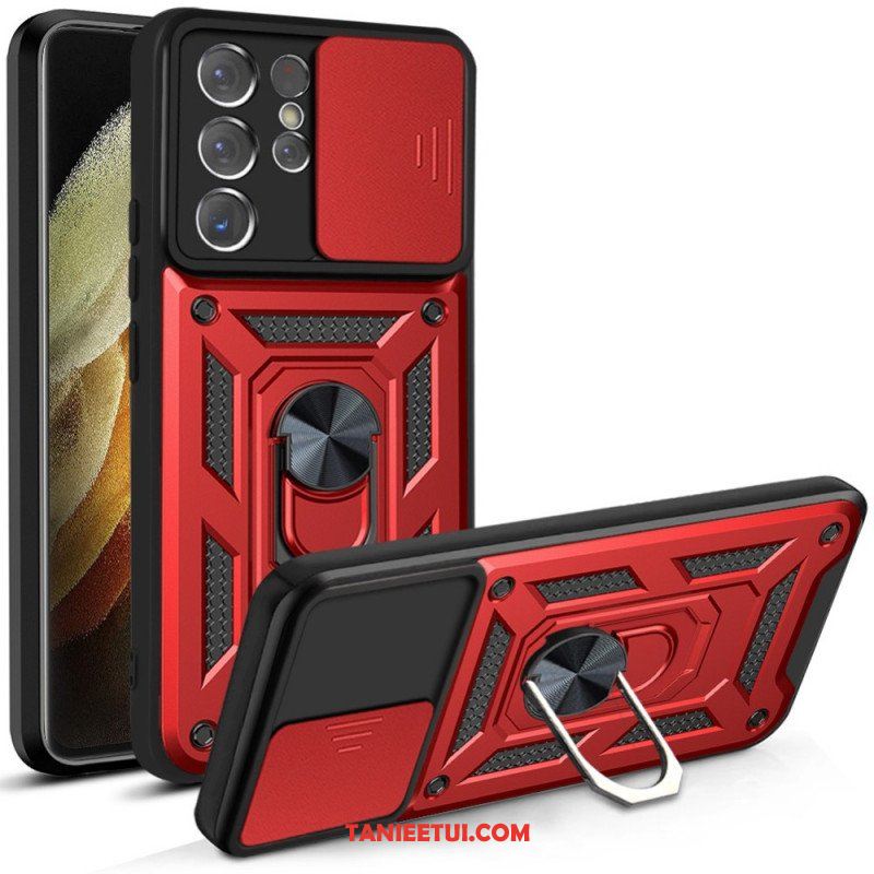 Etui do Samsung Galaxy S21 Ultra 5G Designerski Uchwyt Na Obiektyw I Ochraniacze