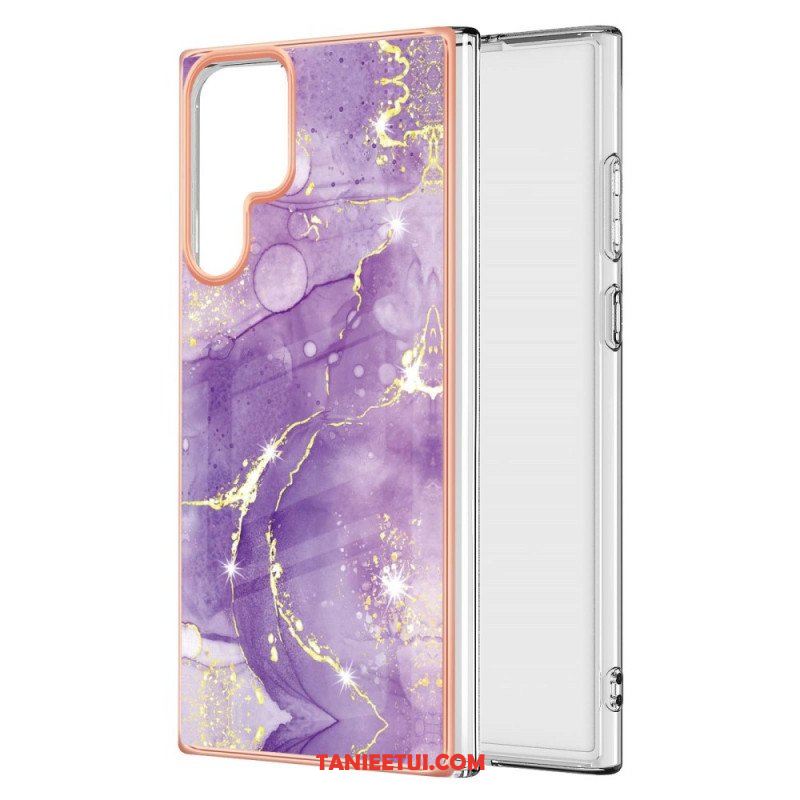 Etui do Samsung Galaxy S22 Ultra 5G Elastyczny Styl Marmuru