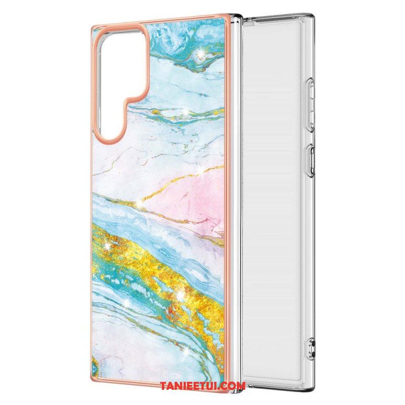 Etui do Samsung Galaxy S22 Ultra 5G Elastyczny Styl Marmuru