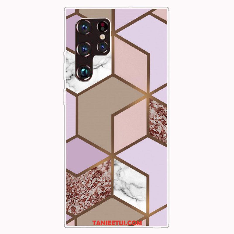 Etui do Samsung Galaxy S22 Ultra 5G Geometryczny Marmur