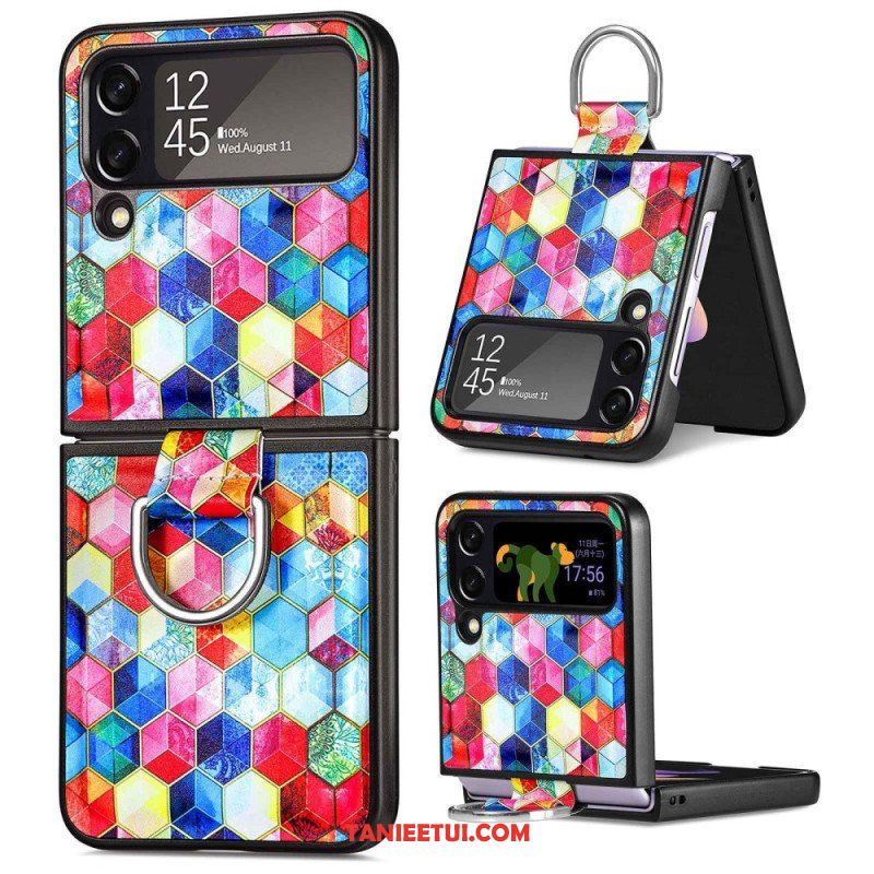 Etui do Samsung Galaxy Z Flip 4 Etui Folio Fantazja Z Pierścionkiem Caseneo