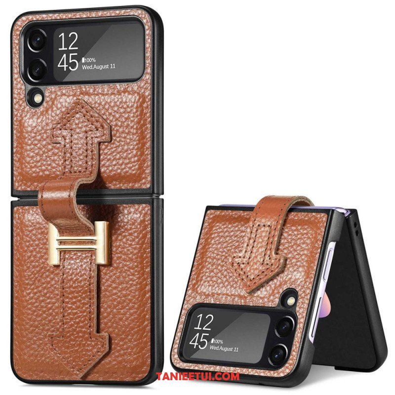 Etui do Samsung Galaxy Z Flip 4 Etui Folio Skóra I Amulety