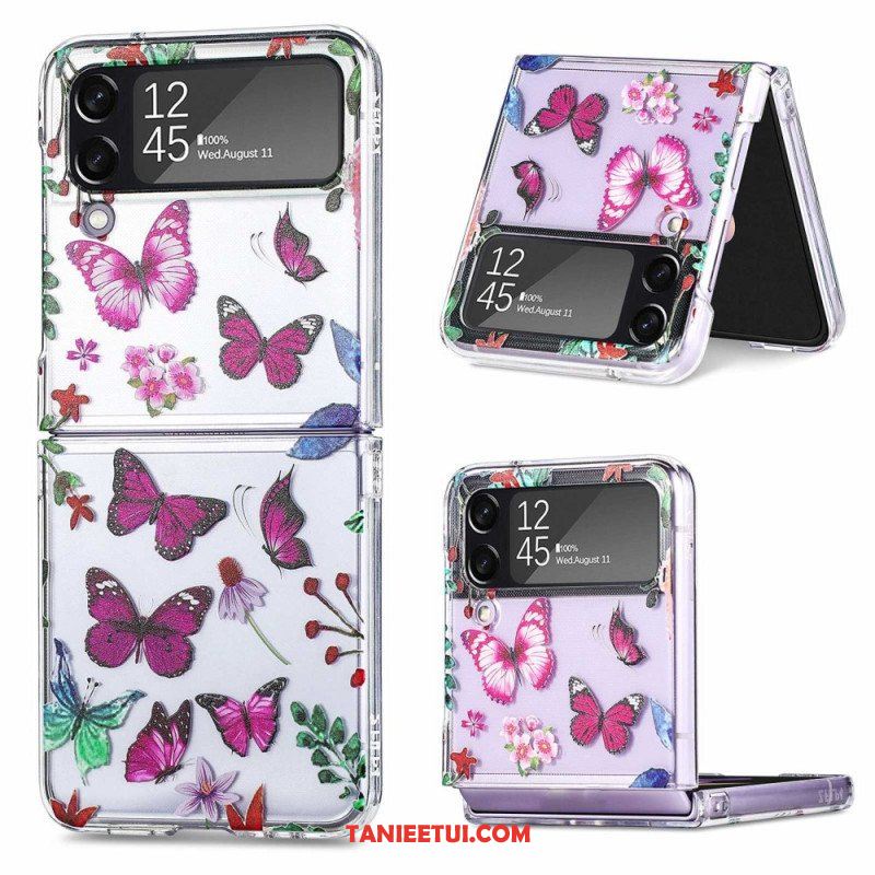 Etui do Samsung Galaxy Z Flip 4 Etui Folio Wiele Motyli