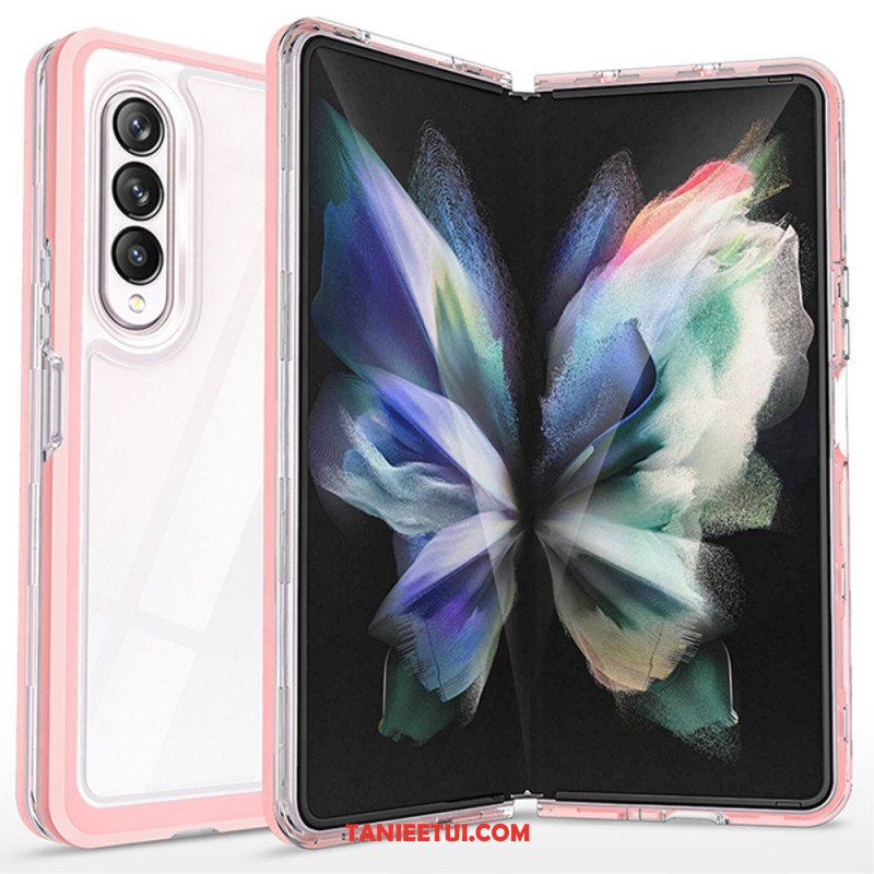 Etui do Samsung Galaxy Z Fold 3 5G Przezroczyste Hybrydowe Kolorowe Krawędzie