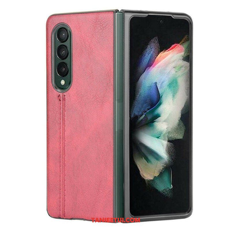 Etui do Samsung Galaxy Z Fold 3 5G Skórzany Efekt Couture