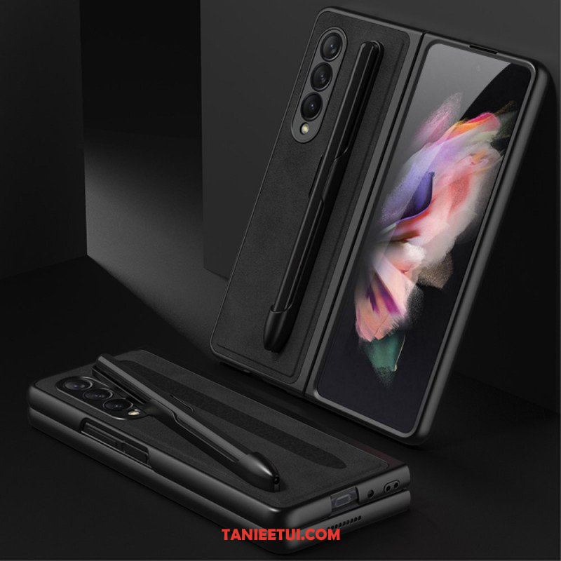 Etui do Samsung Galaxy Z Fold 3 5G Uchwyt Na Rysik Z Efektem Skóry Gkk