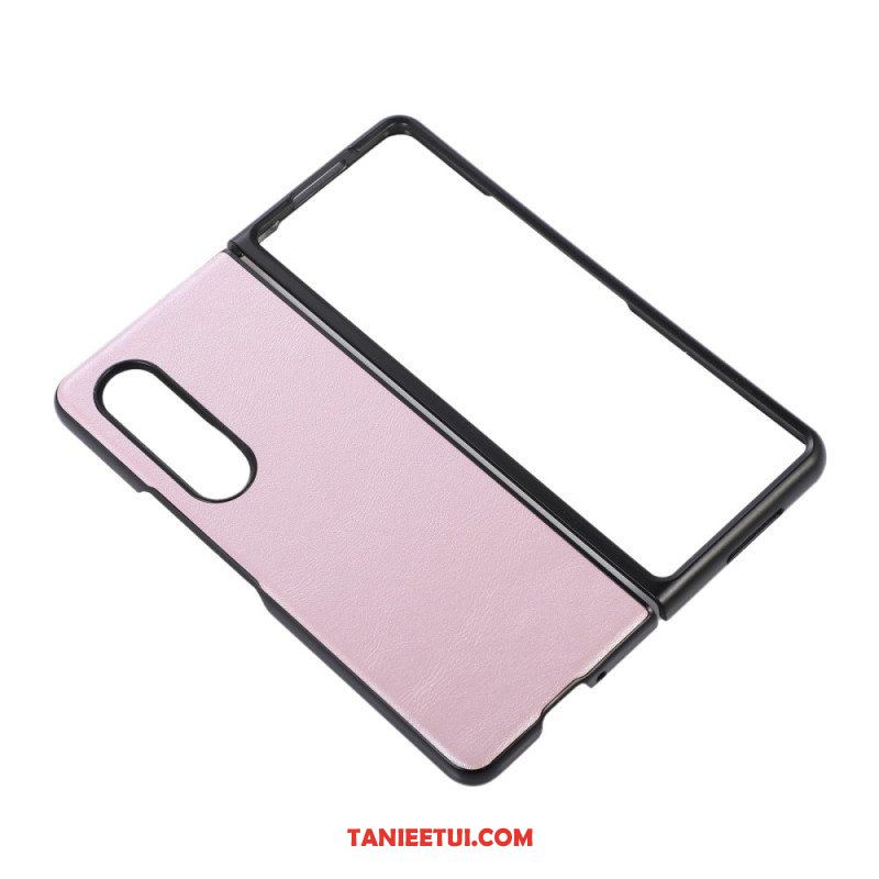 Etui do Samsung Galaxy Z Fold 4 Klasyczna Tekstura Ze Sztucznej Skóry