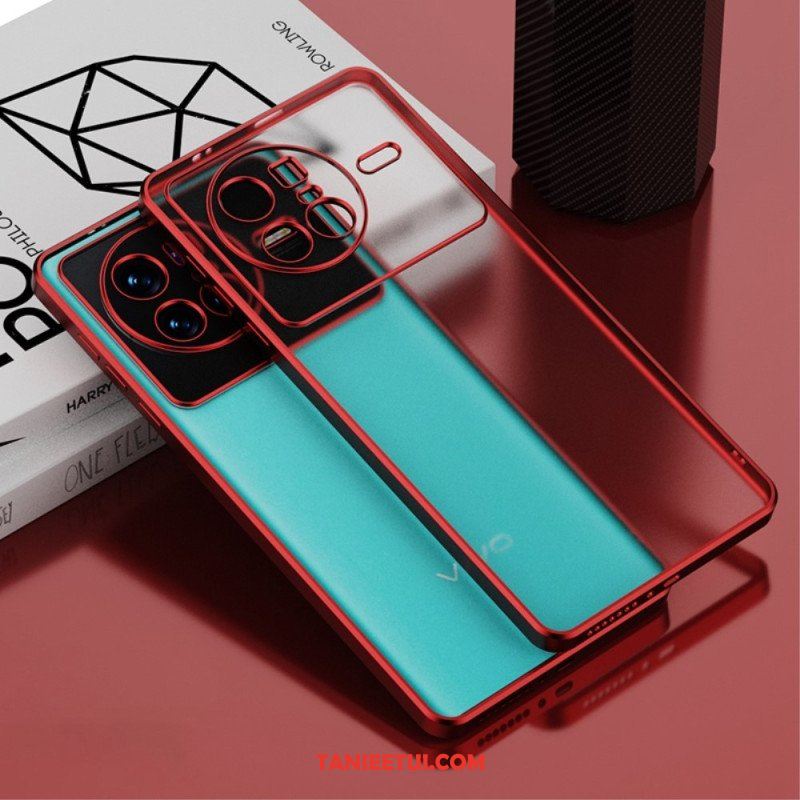 Etui do Vivo X80 Pro Przezroczysty Metaliczny Kontur