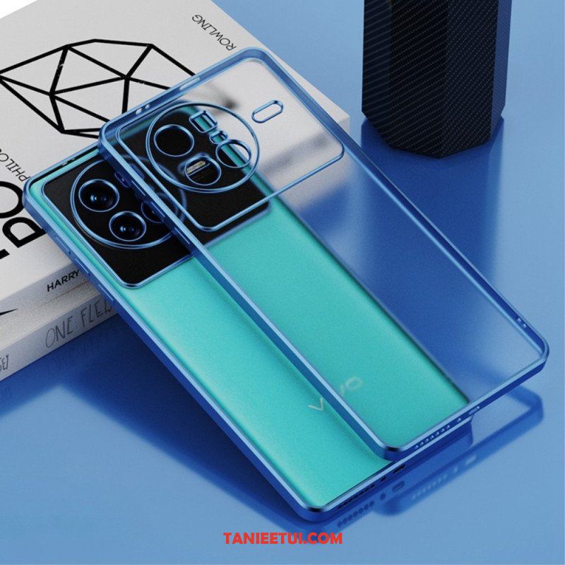 Etui do Vivo X80 Pro Przezroczysty Metaliczny Kontur