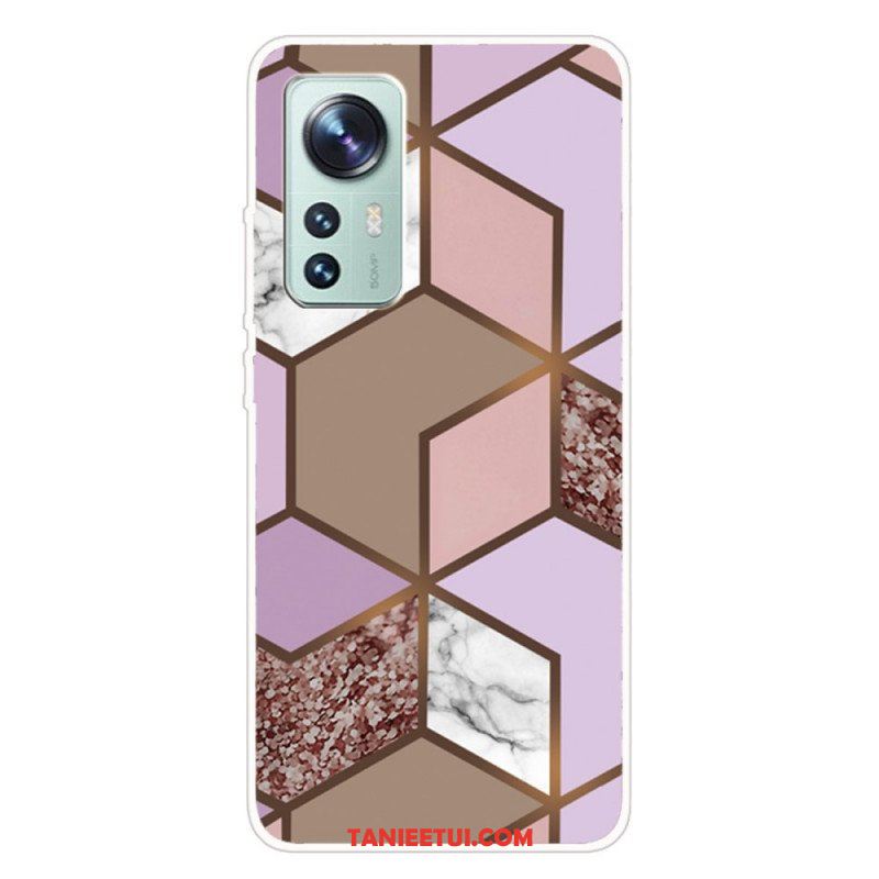 Etui do Xiaomi 12 / 12X Silikonowa Geometria Marmuru