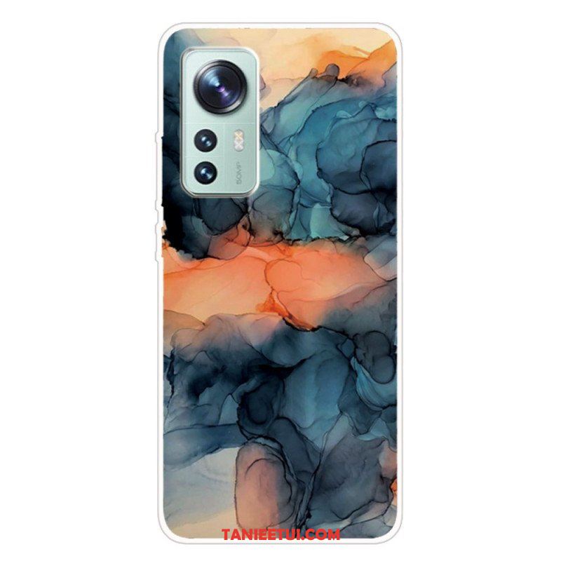 Etui do Xiaomi 12 Pro Akwarela Z Marmuru Silikonowego