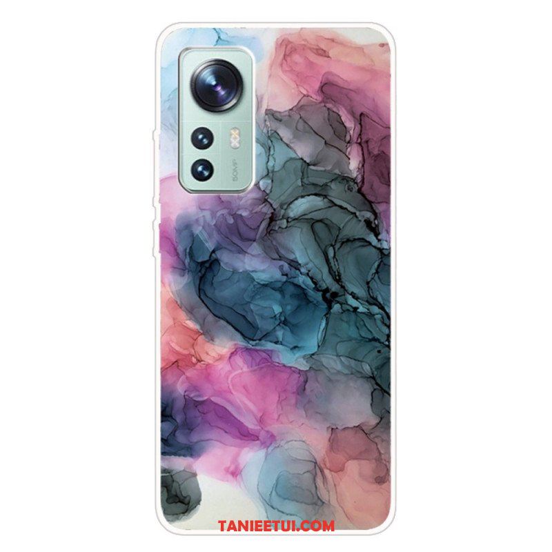 Etui do Xiaomi 12 Pro Akwarela Z Marmuru Silikonowego