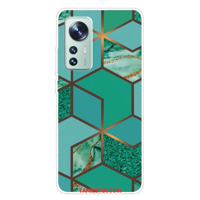 Etui do Xiaomi 12 Pro Silikonowa Geometria Marmuru