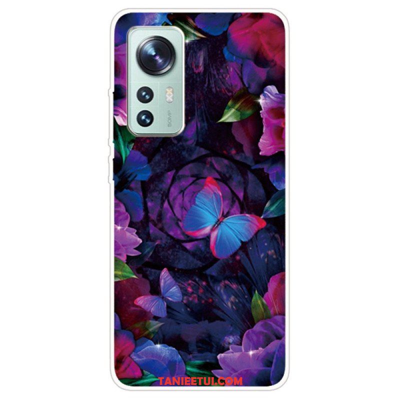 Etui do Xiaomi 12 Pro Silikonowe Motyle