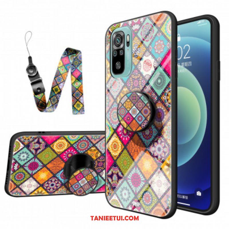 Etui do Xiaomi Redmi Note 10 / 10S Patchworkowy Uchwyt Magnetyczny