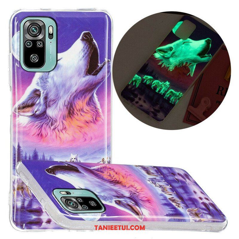 Etui do Xiaomi Redmi Note 10 / 10S Seria Fluorescencyjnych Wilków