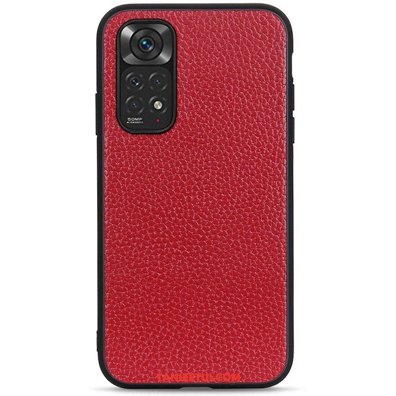 Etui do Xiaomi Redmi Note 11 / 11S Prawdziwa Skóra Litchi