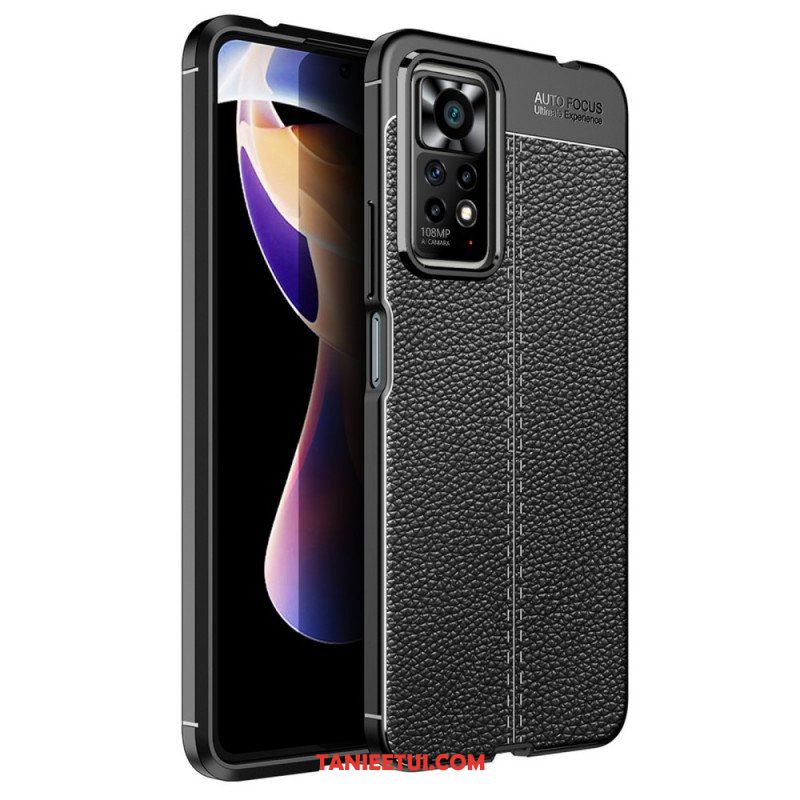 Etui do Xiaomi Redmi Note 11 Pro / 11 Pro 5G Efekt Skóry Liczi Z Podwójną Linią