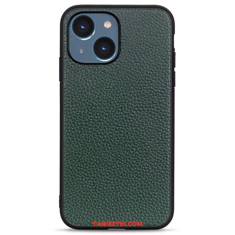 Etui do iPhone 14 Plus Prawdziwa Skóra Litchi