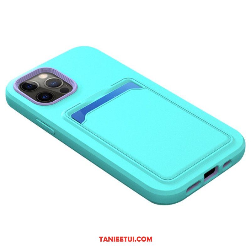 Etui do iPhone 14 Posiadacz Karty Dwukolorowej