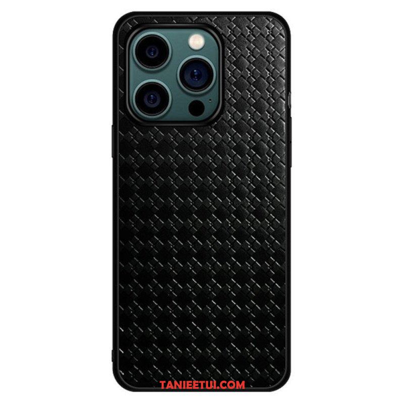 Etui do iPhone 14 Pro Tkana Sztuczna Skóra