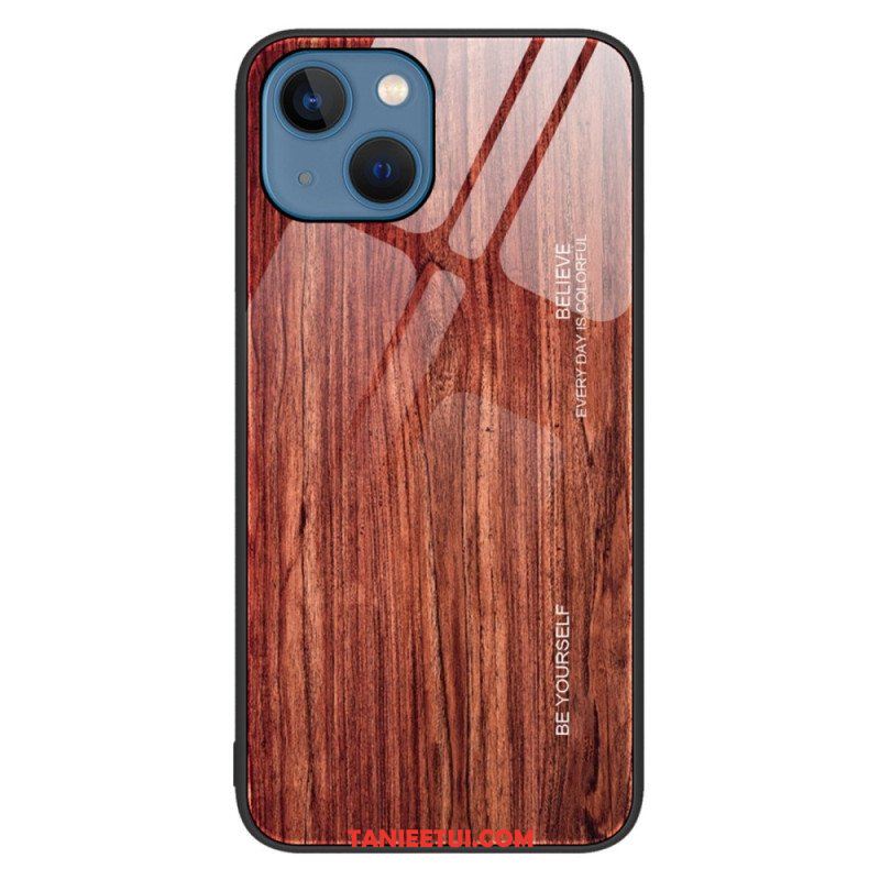 Etui do iPhone 14 Szkło Hartowane W Stylu Drewna