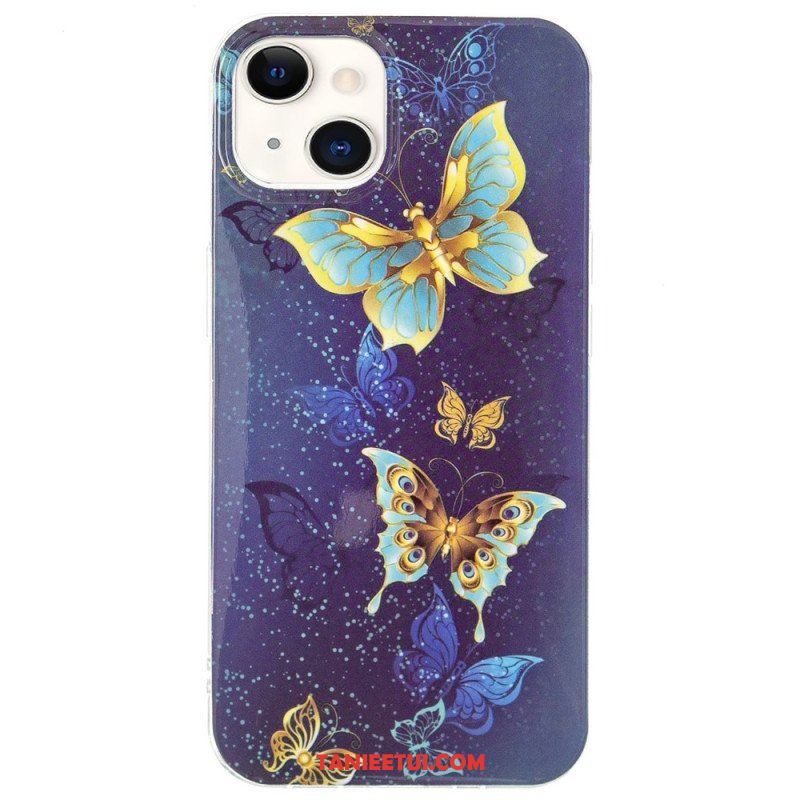 Etui do iPhone 15 Plus Fluorescencyjne Motyle