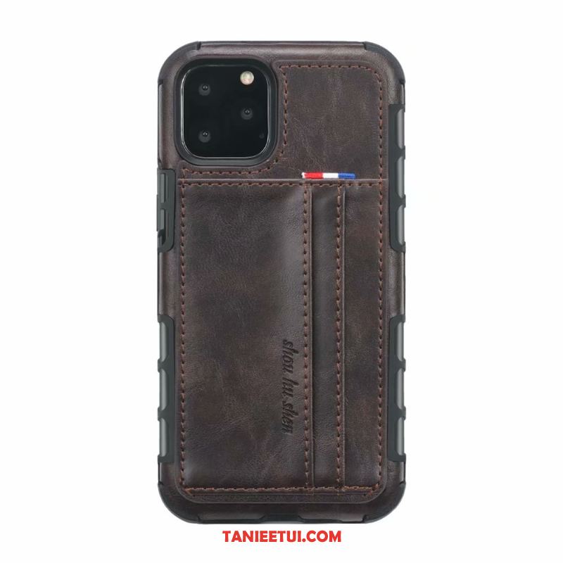 Etui iPhone 11 Pro Anti-fall Szary Telefon Komórkowy, Obudowa iPhone 11 Pro Skórzany Futerał Vintage All Inclusive