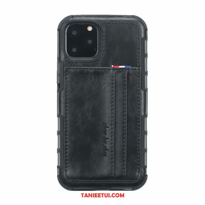 Etui iPhone 11 Pro Anti-fall Szary Telefon Komórkowy, Obudowa iPhone 11 Pro Skórzany Futerał Vintage All Inclusive