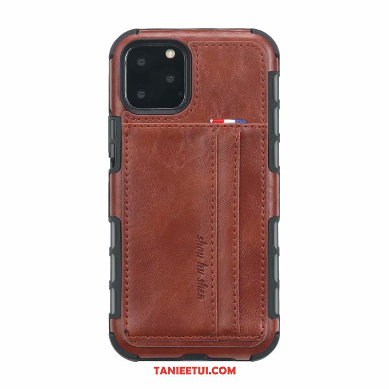 Etui iPhone 11 Pro Anti-fall Szary Telefon Komórkowy, Obudowa iPhone 11 Pro Skórzany Futerał Vintage All Inclusive