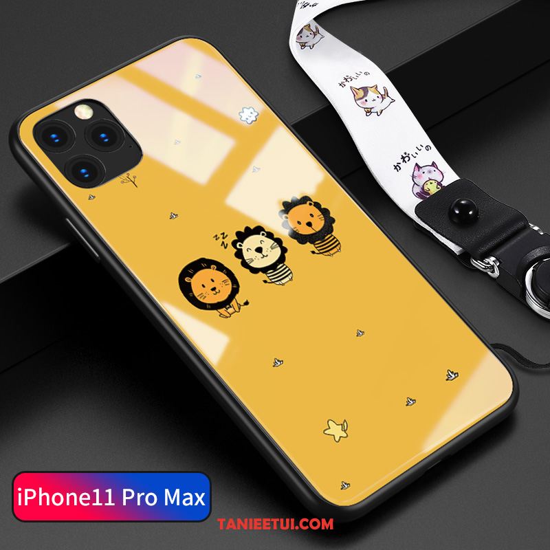Etui iPhone 11 Pro Max All Inclusive Żółty Cienkie, Pokrowce iPhone 11 Pro Max Telefon Komórkowy Szkło Tendencja