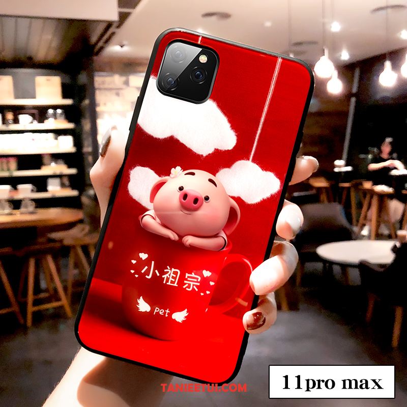 Etui iPhone 11 Pro Max Anti-fall Czerwony Netto Piękny, Pokrowce iPhone 11 Pro Max Telefon Komórkowy Kreatywne Czerwony